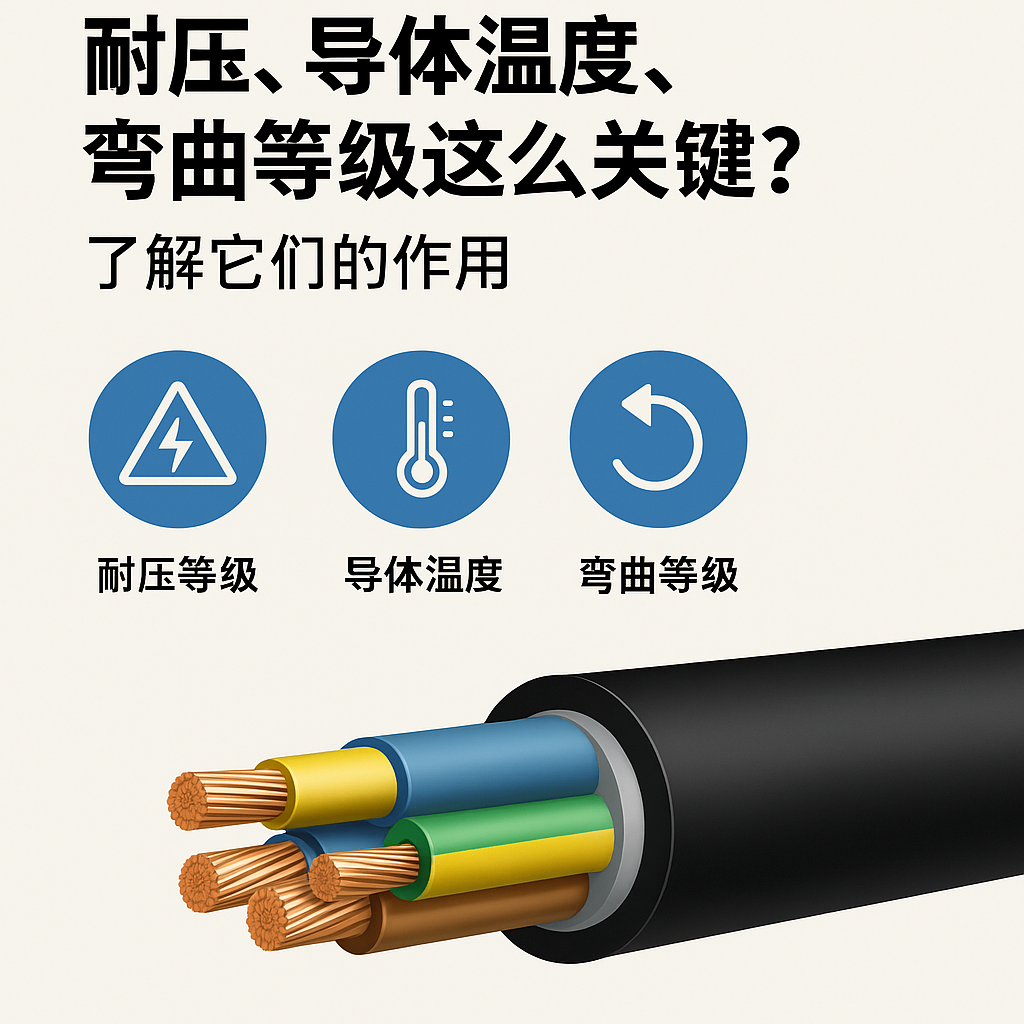 为什么充电电缆的耐压、导体温度、弯曲等级这么关键？了解它们的作用